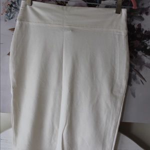 Stretchy Soft White Pencil Skirt